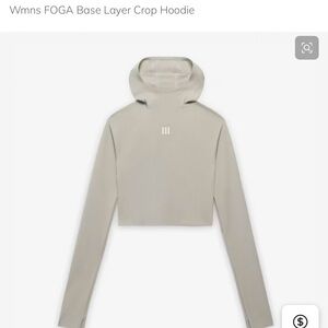adidas + fear of god Women's Cowl Neck Crop Hoodie - Cream